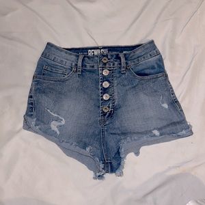 New York rewash brand Los Angeles high rise jeans shorts